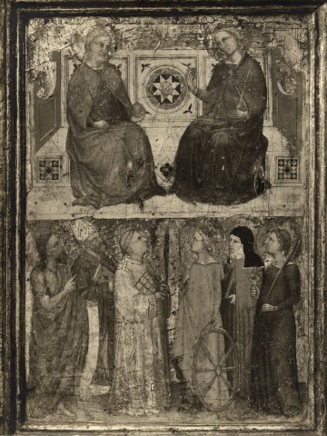 National Gallery, London — Giovanni da Milano - sec. XIV - Cristo e la Madonna in trono e santi — insieme